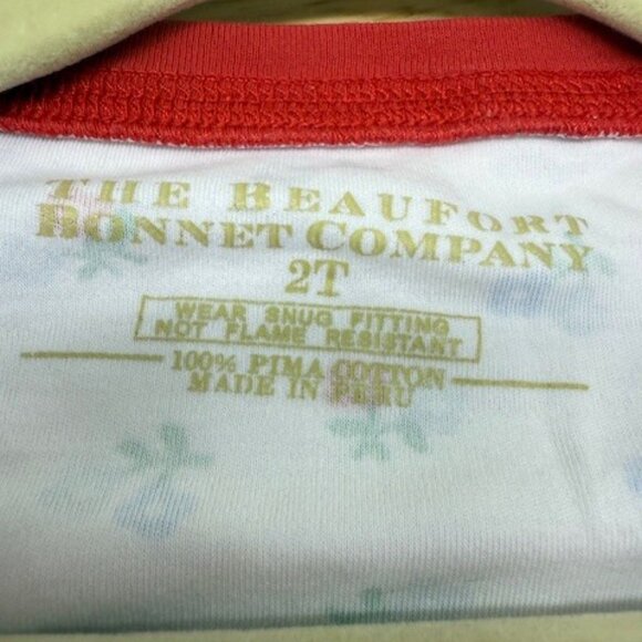 TBBC Floral Pajamas 2T – Red Trim Holiday PJs - Picture 4 of 4